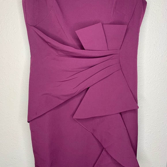 Eliza J Purple Ruffle Front Formal Gown Dress Sz 6 - Picture 5 of 7
